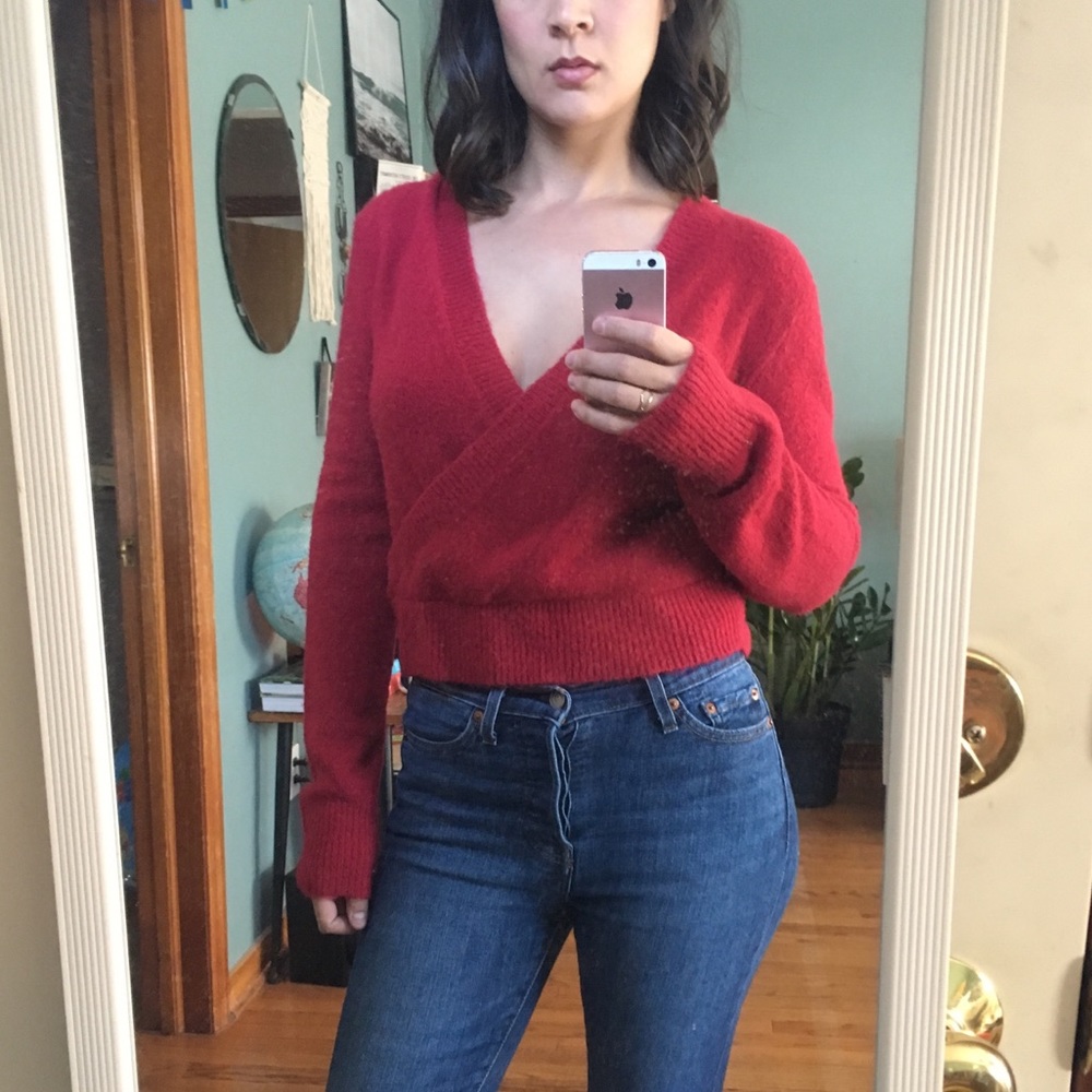 Cotton Candy LA Deep V Sweater